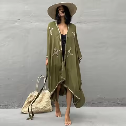 Kimono Long Bohème à Franges
