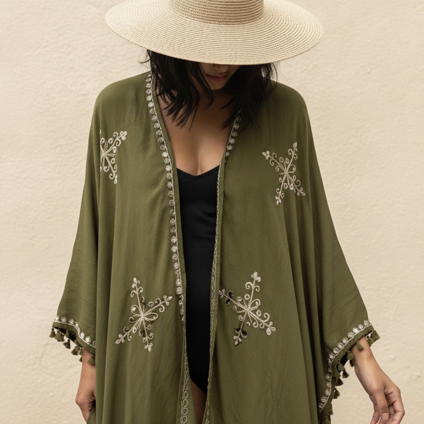 Kimono Long Bohème à Franges