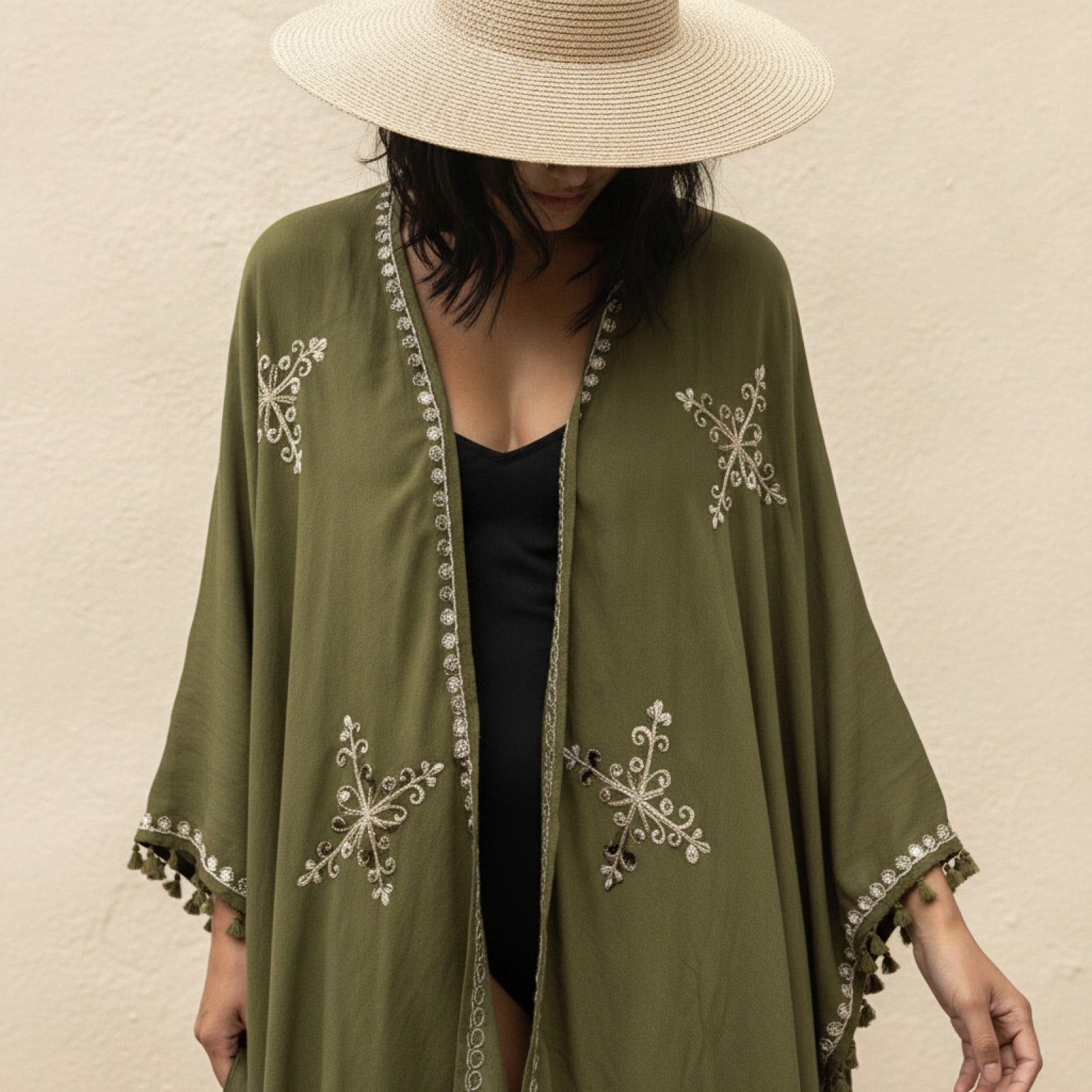 Kimono Long Bohème à Franges
