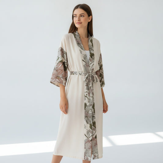 Kimono Yukata Floral Européen Anti-UV